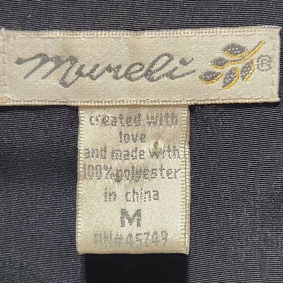 Mureli black jacket cityscape Embellished embroidered full zip Large - Picture 6 of 8